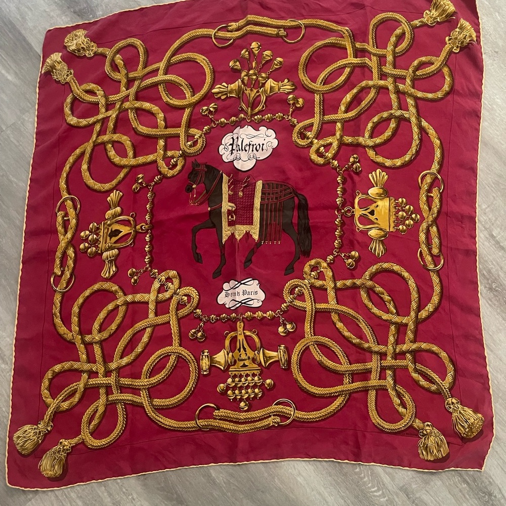 Hermes Pink Silk Scarf